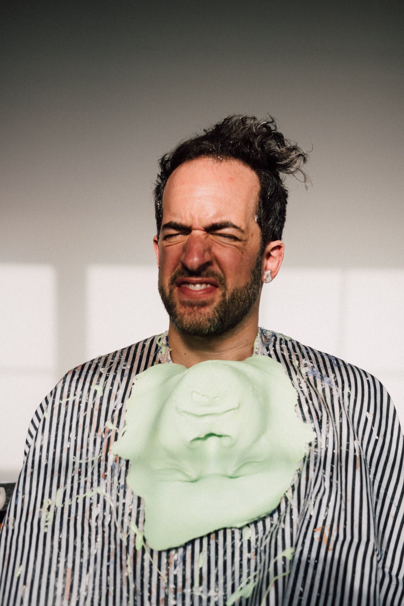 Adam Bailey at his makeup studio