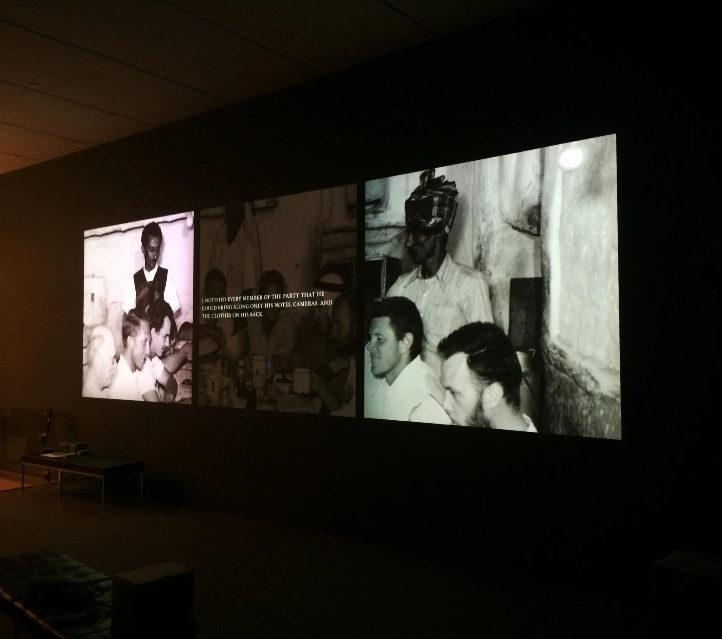 Triptych projection installation for the Unearthing Arabia exhibit at the Smithsonian