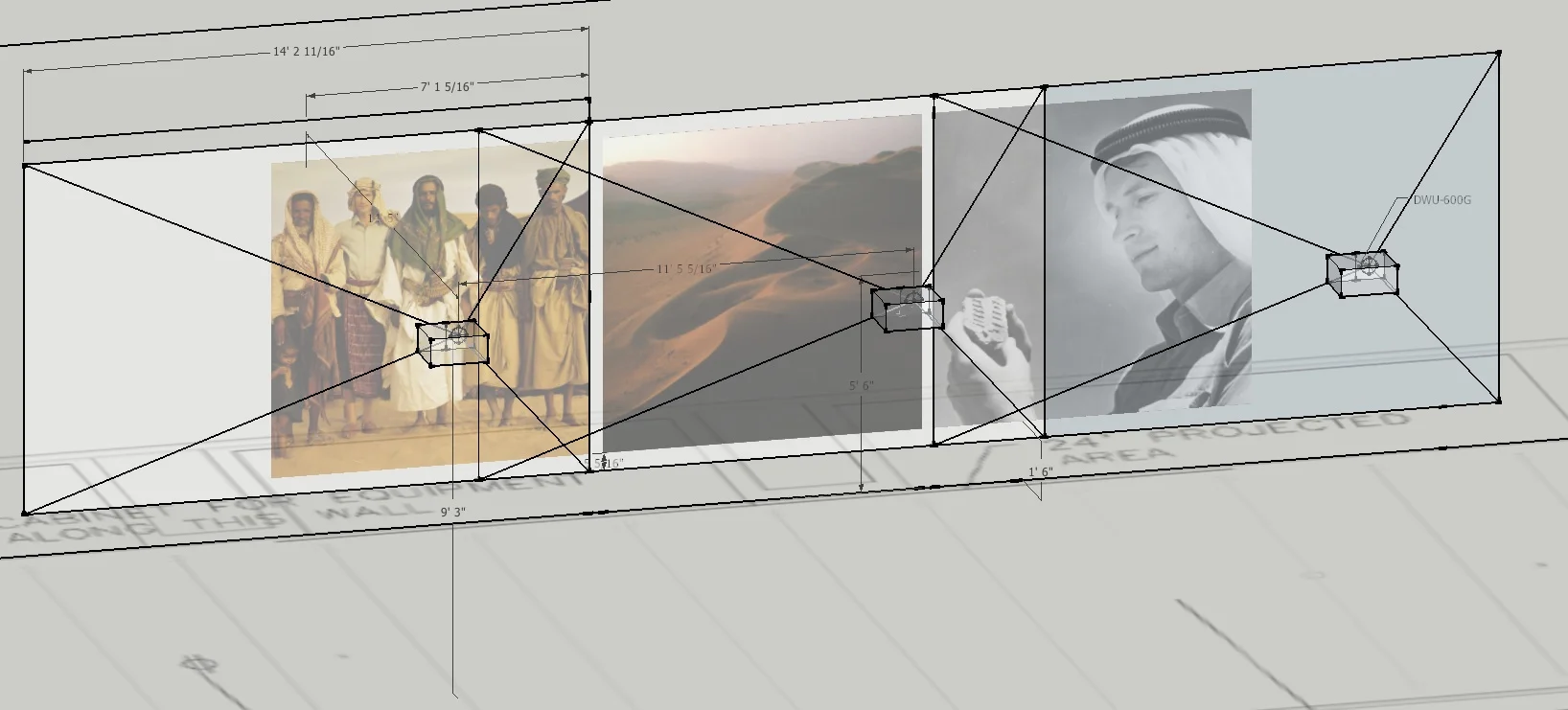 Triptych projection and playback system at the Smithsonian Freer and Sackler Galleries