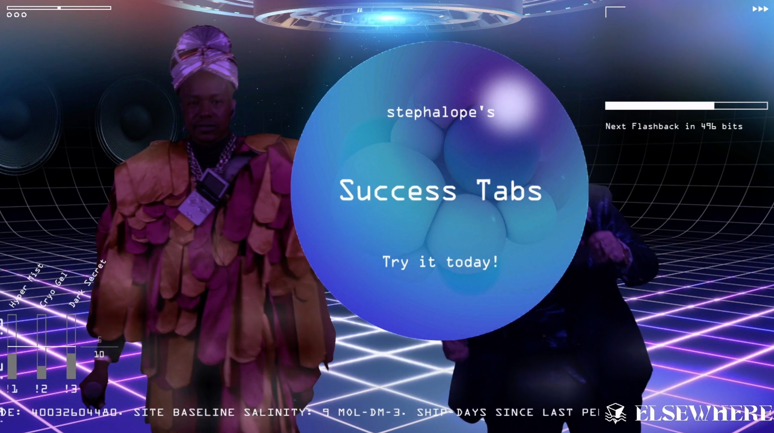  An ad for something called ‘Success Tabs’, triggered by viewer stephalope’s tip 